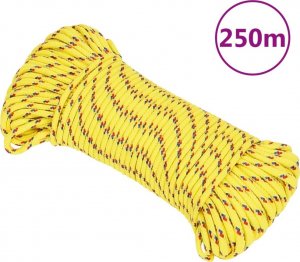 vidaXL vidaXL Linka żeglarska, żółta, 4 mm, 250 m, polipropylen 1
