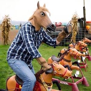 Retoo MASKA GŁOWA KONIA KOŃ NA IMPREZE PRZEBRANIE LATEKSOWA 5