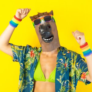 Retoo MASKA GŁOWA KONIA KOŃ NA IMPREZE PRZEBRANIE LATEKSOWA 9