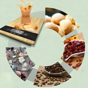 Waga kuchenna Retoo Bambusowa 5kg 1g 15