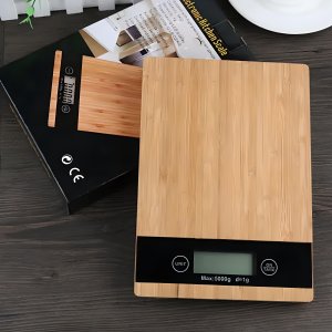 Waga kuchenna Retoo Bambusowa 5kg 1g 10