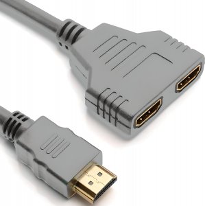Retoo ROZDZIELACZ HDMI SPLITTER ROZGAŁĘŹNIK 2 PORTY szary 1