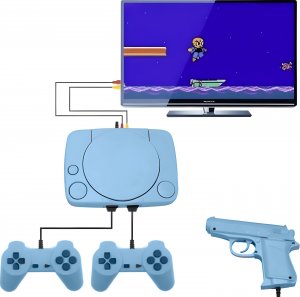 Retoo GRA TELEWIZYJNA KONSOLA 2 PADY PISTOLET GRY RETRO 7