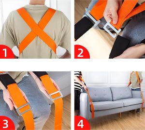 Retoo PASY DO PRZENOSZENIA MEBLI SZELKI TRANSPORTOWE 2SZT 13