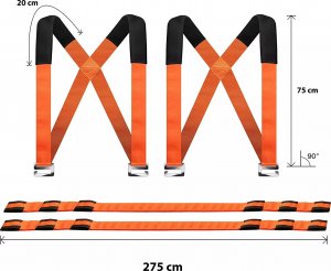 Retoo PASY DO PRZENOSZENIA MEBLI SZELKI TRANSPORTOWE 2SZT 16