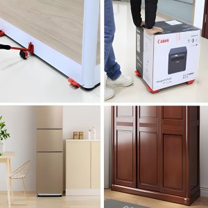 Retoo ZESTAW ROLKI DO TRANSPORTU PRZESUWANIA MEBLI 150KG 9