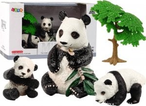 Figurka LeanToys Figurka Zwierzęta Zestaw Panda Jedząca z Małymi 1