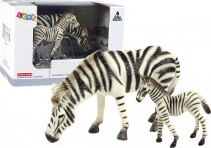 Figurka LeanToys Zestaw 2 Figurek Zebra z Młodym Zebry Figurka Zwierzęta 1