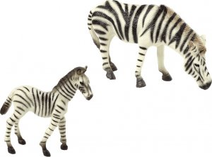 Figurka LeanToys Zestaw 2 Figurek Zebra z Młodym Zebry Figurka Zwierzęta 2