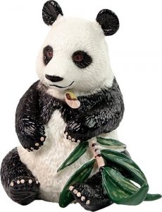 Figurka LeanToys Figurka Kolekcjonerska Panda Wielka z Bambusem 2