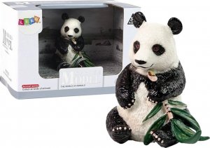 Figurka LeanToys Figurka Kolekcjonerska Panda Wielka z Bambusem 1
