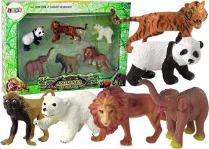 Figurka LeanToys Zestaw 6 Figurek Dzikie Zwierzęta Safari Figurka Tygrys Małpa Lew 1