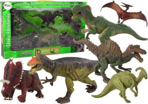 Figurka LeanToys Duży Zestaw Dinozaurów 6 sztuk Figurka Dinozaur Prehistoryczne Okazy 1