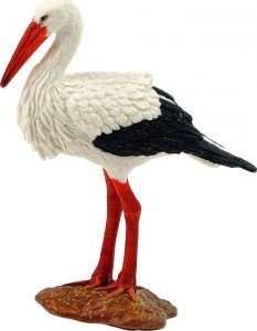 Figurka LeanToys Figurka Kolekcjonerska Bocian Biały Figurka Ptak 2