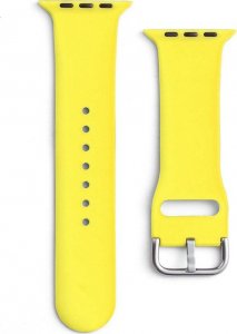 Hurtel Silicone Strap APS silikonowa opaska do Watch 8 / 7 / 6 / 5 / 4 / 3 / 2 / SE (41 / 40 / 38mm) pasek bransoleta do zegarka żółty 1