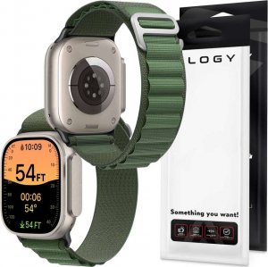 Alogy Alogy Pasek nylonowy Sport Strap do zegarka do Apple Watch 4/5/6/7/8/SE/Ultra (42/44/45/49mm) Zielony uniwersalny 1