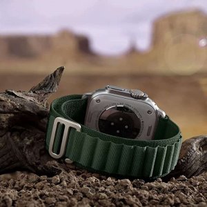 Alogy Alogy Pasek nylonowy Sport Strap do zegarka do Apple Watch 4/5/6/7/8/SE/Ultra (42/44/45/49mm) Zielony uniwersalny 15
