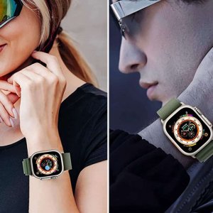 Alogy Alogy Pasek nylonowy Sport Strap do zegarka do Apple Watch 4/5/6/7/8/SE/Ultra (42/44/45/49mm) Zielony uniwersalny 20