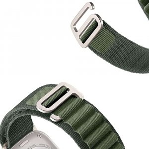 Alogy Alogy Pasek nylonowy Sport Strap do zegarka do Apple Watch 4/5/6/7/8/SE/Ultra (42/44/45/49mm) Zielony uniwersalny 21