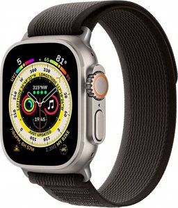 Alogy Pasek nylonowy Sport Strap na rzep do Apple Watch 4/5/6/7/8/SE (38/40/41mm) Czarno-pomarańczowy uniwersalny 10