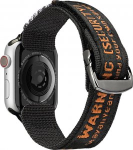 Dux Ducis Dux Ducis Strap (Outdoor  Version) pasek Apple Watch Ultra, SE, 8, 7, 6, 5, 4, 3, 2, 1 (49, 45, 44, 42  mm) nylonowa opaska bransoleta czarno-pomarańczowy 2