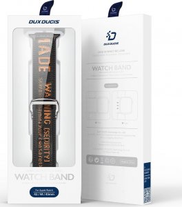 Dux Ducis Dux Ducis Strap (Outdoor  Version) pasek Apple Watch Ultra, SE, 8, 7, 6, 5, 4, 3, 2, 1 (49, 45, 44, 42  mm) nylonowa opaska bransoleta czarno-pomarańczowy 5