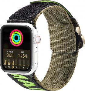 Dux Ducis Dux Ducis Strap (Outdoor  Version) pasek Apple Watch Ultra, SE, 8, 7, 6, 5, 4, 3, 2, 1 (49, 45, 44, 42  mm) nylonowa opaska bransoleta czarno-zielony 1