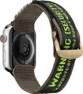 Dux Ducis Dux Ducis Strap (Outdoor  Version) pasek Apple Watch Ultra, SE, 8, 7, 6, 5, 4, 3, 2, 1 (49, 45, 44, 42  mm) nylonowa opaska bransoleta czarno-zielony 2