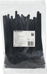 Qoltec Opaski zaciskowe wielorazowego użytku trytytki odpinane 7.2x150mm 100 szt. czarne 1