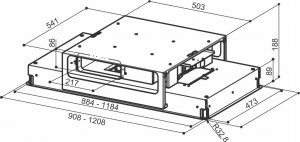 Okap Faber NAS RTV AGD Okap do zabudowy FABER HIGH-LIGHT BK MATT 91 3