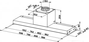 Okap Faber NAS RTV AGD Okap do zabudowy Faber IN-NOVA PREMIUM WH Matt 90 2