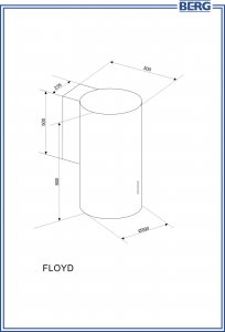 Okap Berg NAS RTV AGD Okap przyścienny BERG FLOYD INOX 2