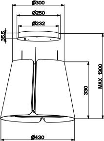 Okap Faber NAS RTV AGD Okap wyspowy FABER Beat DG ciemnoszary 45 cm 2