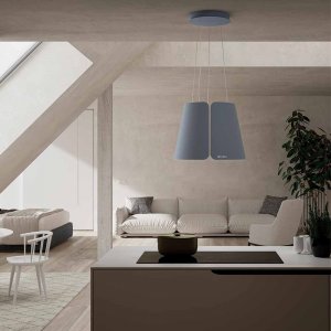 Okap Faber NAS RTV AGD Okap wyspowy FABER Beat DB błękitny 45 cm 2