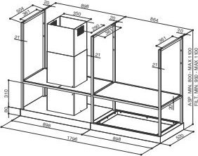 Okap Faber NAS RTV AGD Okap wyspowy Faber T-SHELF EV8 TITANIUM MATT 180 2