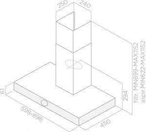 Okap Elica NAS RTV AGD Okap naścienny Elica LOL IX/A/60 Stal nierdzewna 3