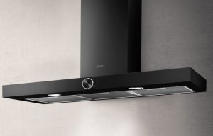 Okap Elica NAS RTV AGD Okap ścienny LOL BL/A/90 Czarny 90cm MOON 2