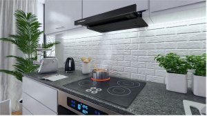 Okap Berdsen Okap kuchenny podszafkowy - 60 cm Berdsen BE-60-LW czarny 7