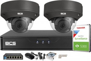 BCS Monitoring wideo i dźwięk firmy sklepu domu H.265 BCS Point 2x Kamera BCS-P-DIP52VSR4-Ai1-G Akcesoria 1