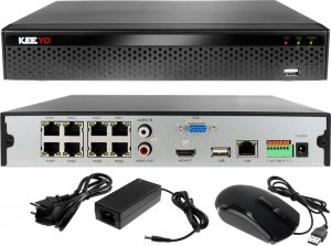 Keeyo Monitoring do samodzielnego montażu - zestaw ip: 8 kamer LV-IP5M2DFEBL-II 5MPx, rejestrator LV-NVR1618S-8P 8MPx, dysk 1TB, skrętka 3
