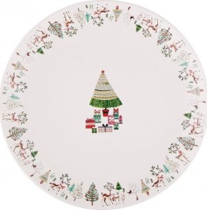 Altom Design Talerz deserowy porcelanowy świąteczny Xmas Tree 20 cm 1