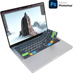 Techonic OCHRONNA NAKŁADKA NA KLAWIATURĘ MACBOOK PRO 14"/16" (M1) MACBOOK AIR 13" (M2) PHOTOSHOP SHORTCUT 2