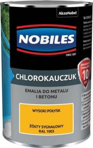 Nobiles Farba Chlorokauczukowa Do Metalu i Betonu Żółty Sygnałowy Ral 1003 0.9 L 1