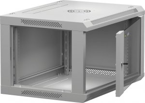 Szafa NetRack NETRACK 019-060-645-021 Netrack szafa wisząca 19, 6U/600x450mm – szary, drzwi szklane, otwierane boki 3