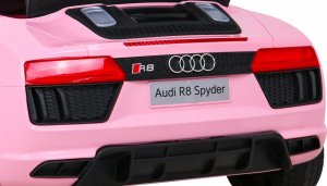 Audi Auto na akumulator R8 dla dziecka różowe 11