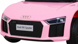Audi Auto na akumulator R8 dla dziecka różowe 10