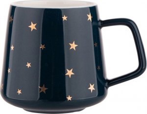 Altom Design Kubek do kawy i herbaty porcelanowy Gwiazdki 370 ml granatowy 1