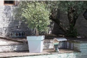 Eda Plastiques Doniczka kwadratowa EDA Tuscany - 50 cm - 87 L - Betonowa szarosc 2