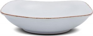 NAVA NAVA Talerz ceramiczny kwadratowy obiadowy głęboki na zupę WHITE SUGAR 23 cm 1