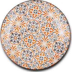 NAVA NAVA Talerz porcelanowy obiadowy płytki na obiad MAIOLICA ORANGE 27 cm 1